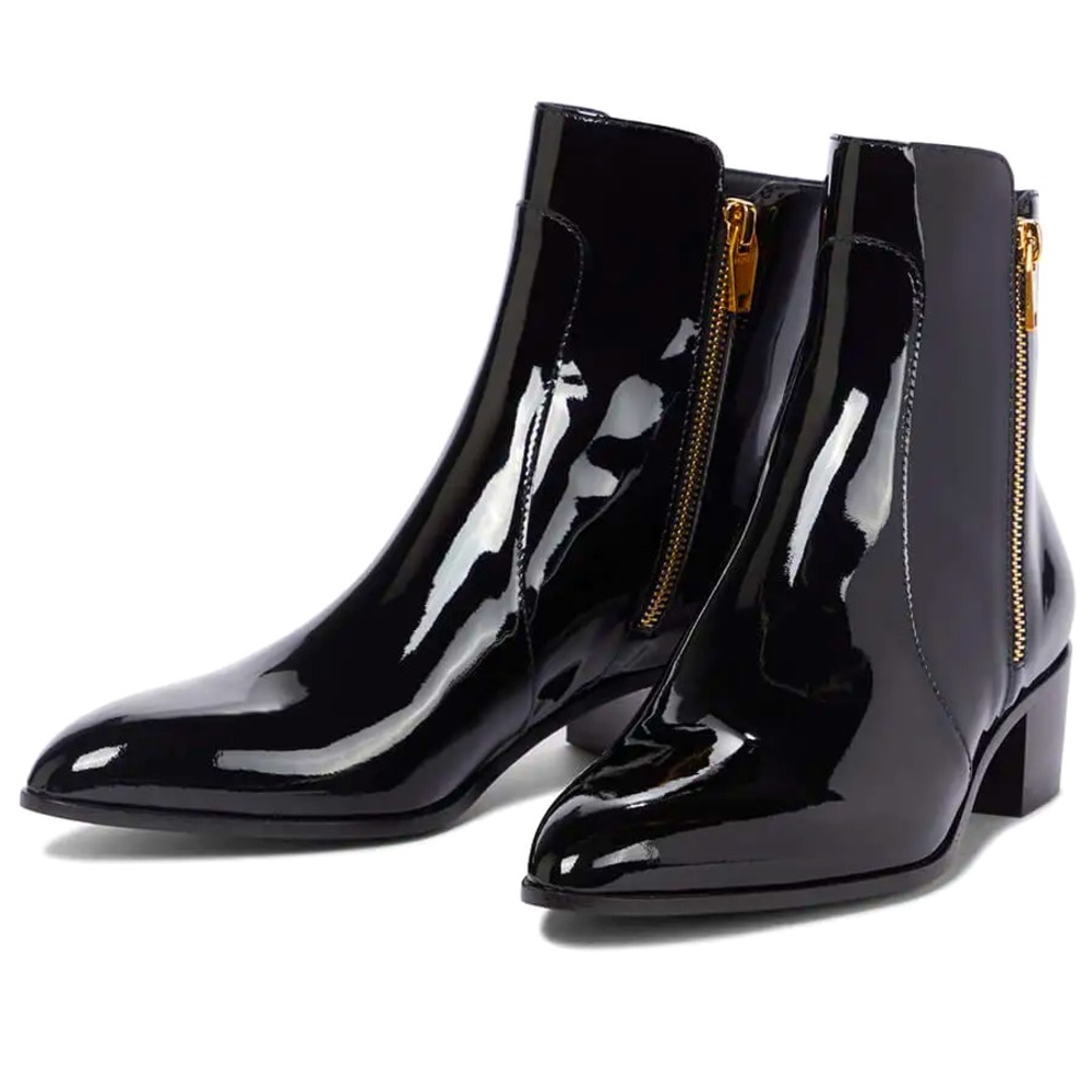 Balmain Roxie patent leather ankle boots 38 NIB